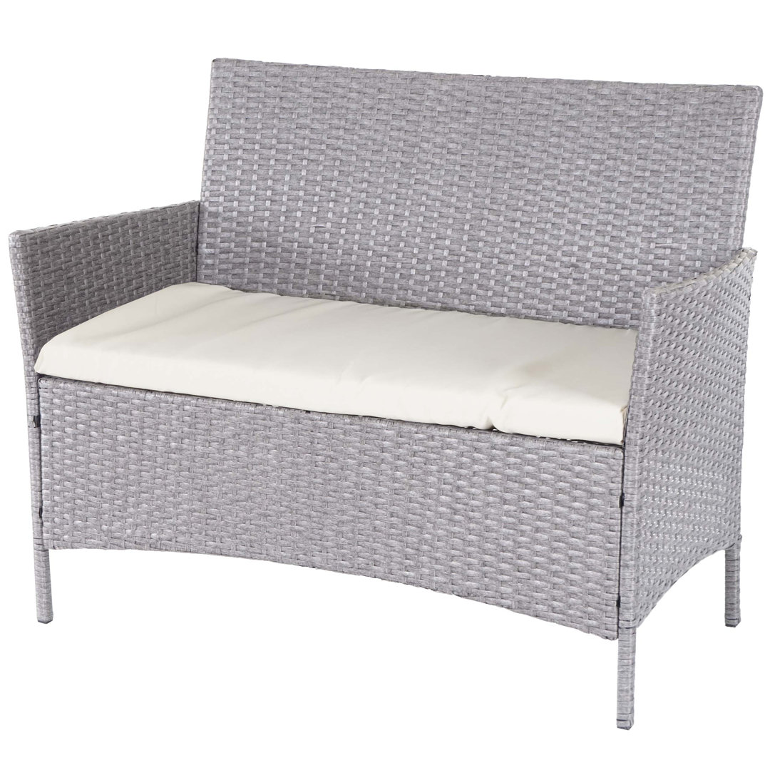 Preisvergleich für Gartenbank Goldblatt aus Polyrattan, B 106 cm, GTIN